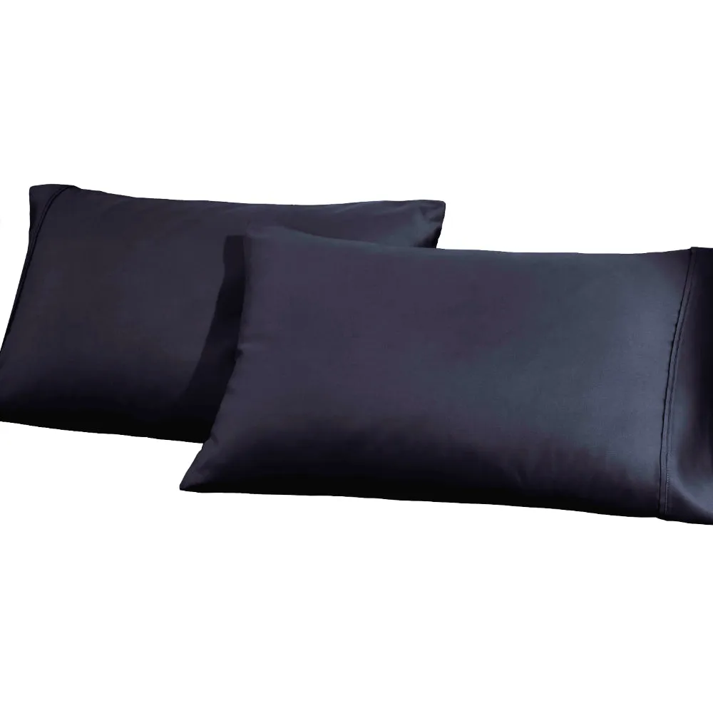 1200 Thread Count Cotton Blend Pillowcase Set Navy Blue