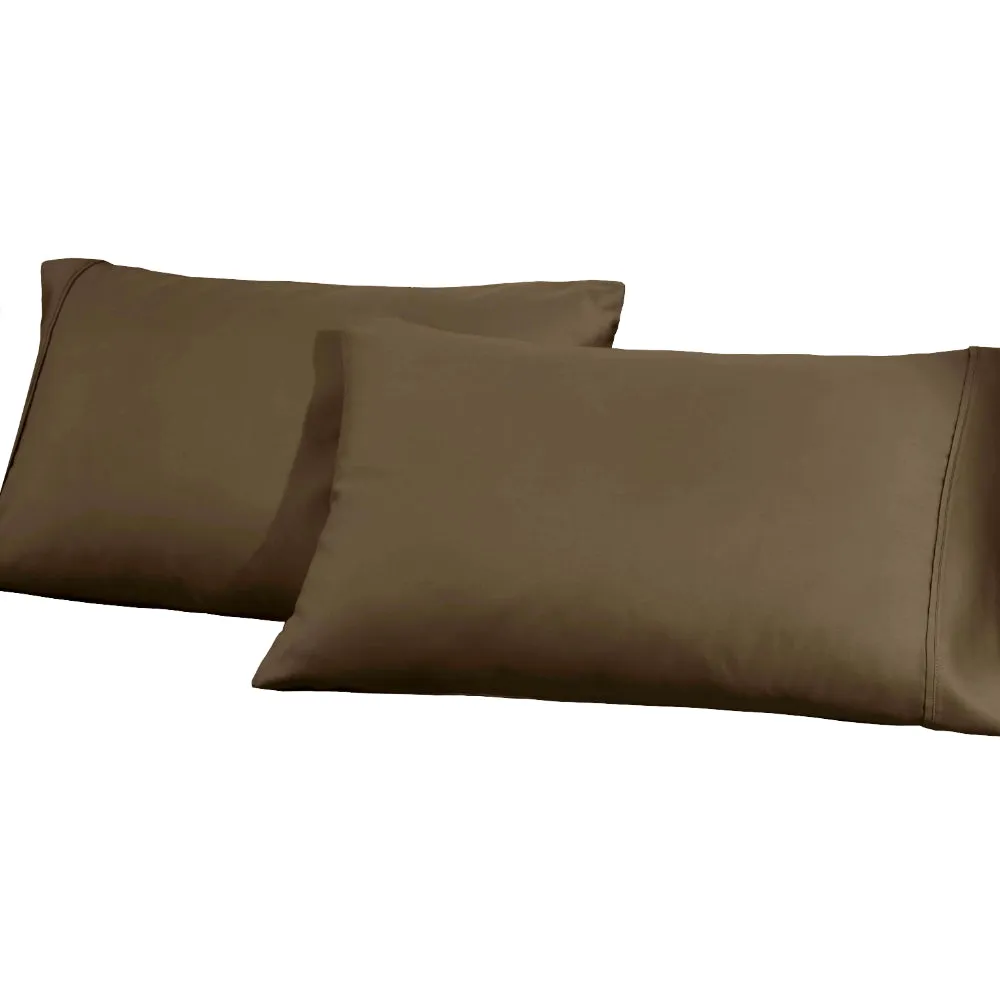 1200 Thread Count Cotton Blend Pillowcase Set Taupe