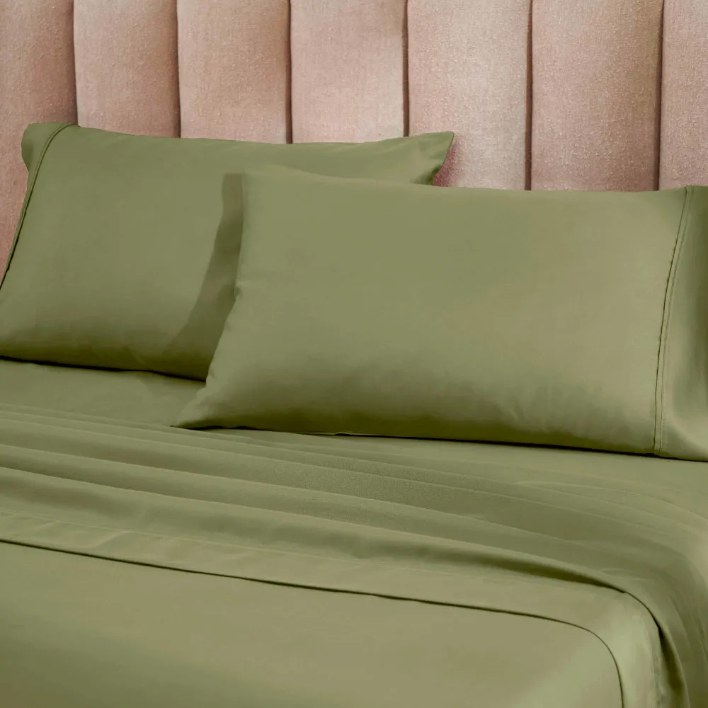 1200 Thread Count Cotton Microfiber Pillowcase Set Sage