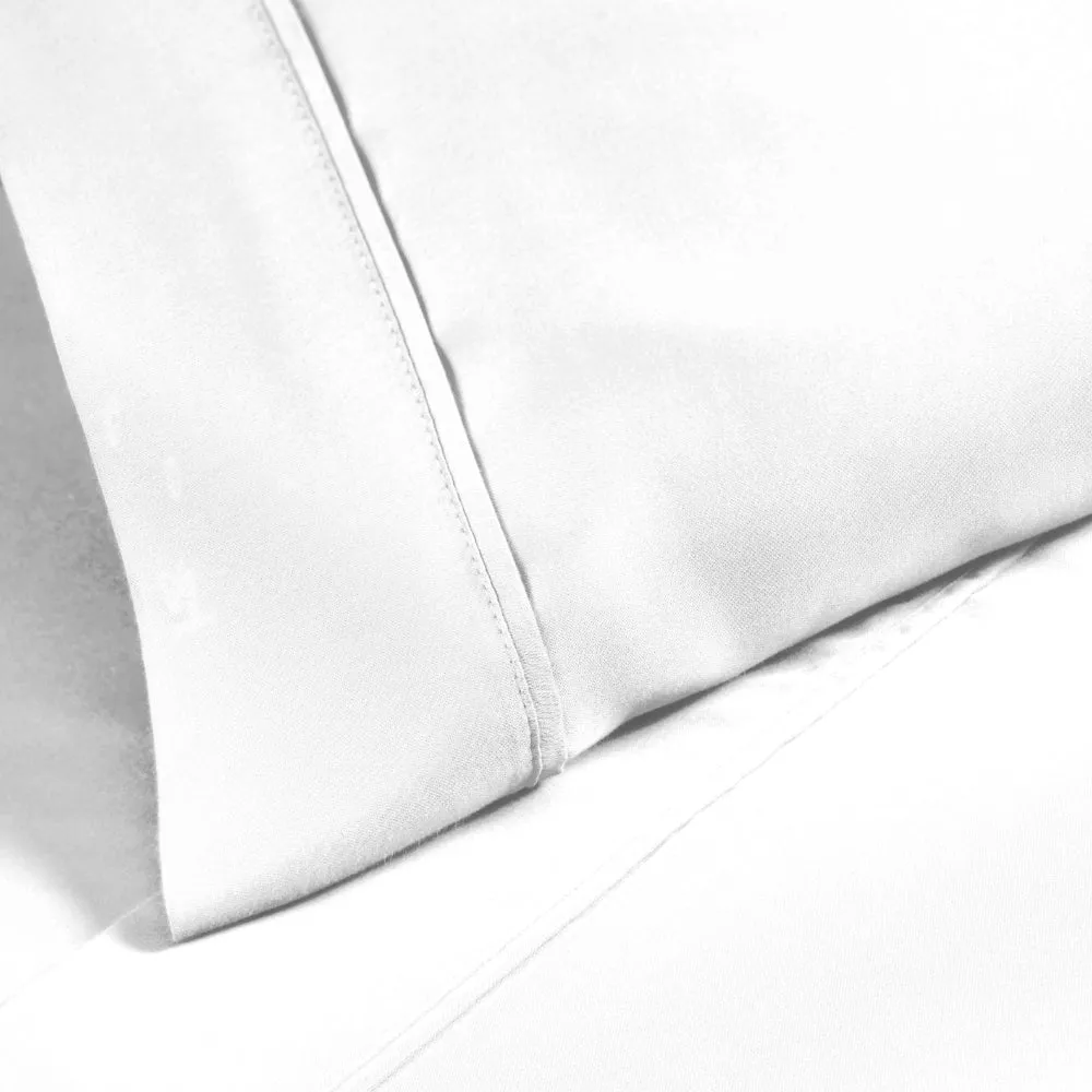 1200 Thread Count Cotton Rich Pillowcase Set White