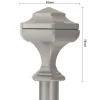 Silver Adjustable Curtain Rod With Hexagonal Finials Expandable Rods For Window Curtains