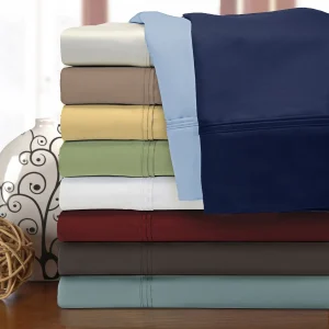 1200 Thread Count Egyptian Cotton Pillowcase Set Luxurious Oversized Heavyweight Pillowcases