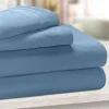 650 Thread Count Egyptian Cotton Bed Sheet Set Medium Blue