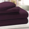 650 Thread Count Egyptian Cotton Bed Sheet Set Plum
