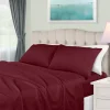 Luxurious 650 Thread Count Egyptian Cotton Bed Sheet Set Burgundy