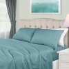Luxurious 650 Thread Count Egyptian Cotton Bed Sheet Set Caribbeanblue