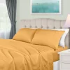 Luxurious 650 Thread Count Egyptian Cotton Bed Sheet Set Maple Sugar