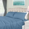 Luxurious 650 Thread Count Egyptian Cotton Bed Sheet Set Medium Blue