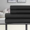 700 Thread Count Egyptian Cotton Sheet Set Black