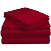 Burgundy Egyptian Cotton Bed Sheet Set 700 Thread Count