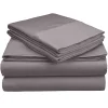 Grey Egyptian Cotton Bed Sheet Set 700 Thread Count