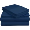 Navy Blue Egyptian Cotton Bed Sheet Set 700 Thread Count