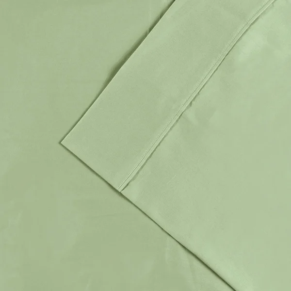 Anti Microbial Bed Sheets Set 300 Threadcount Cotton Mint Green