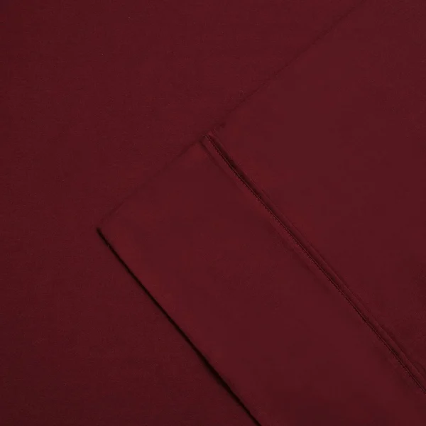 Burgundy Bed Sheets With Pillowcases Set