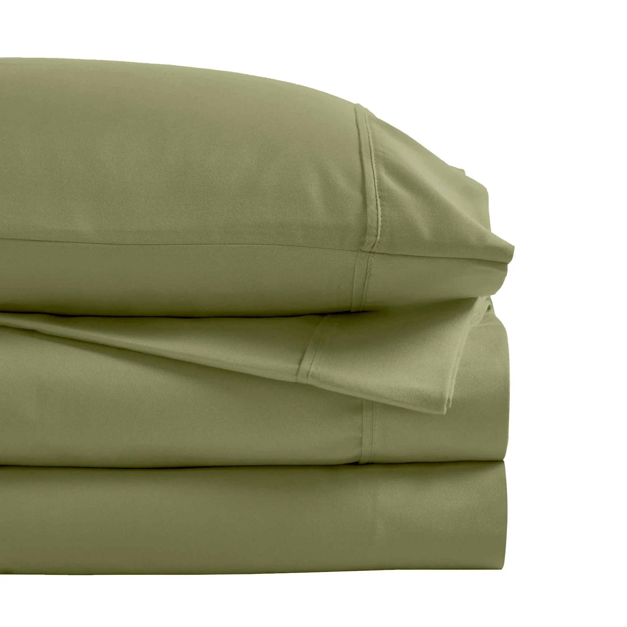 1200 Thread Count Cotton Blend Sheets Pillowcases Sage Green