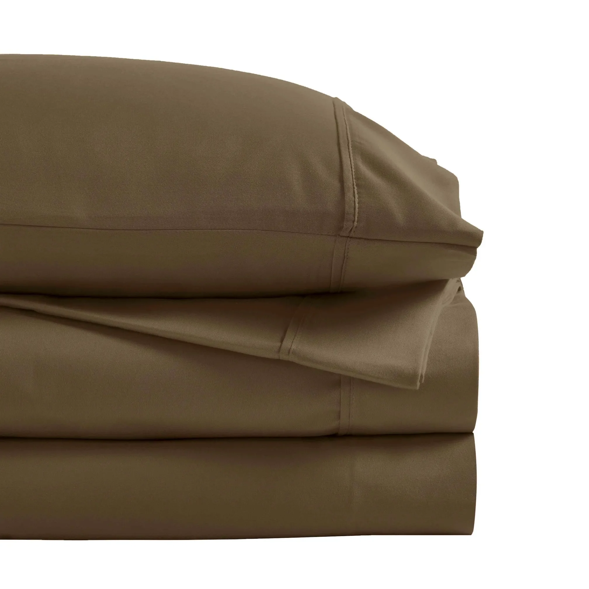1200 Thread Count Cotton Blend Sheets Pillowcases Taupe