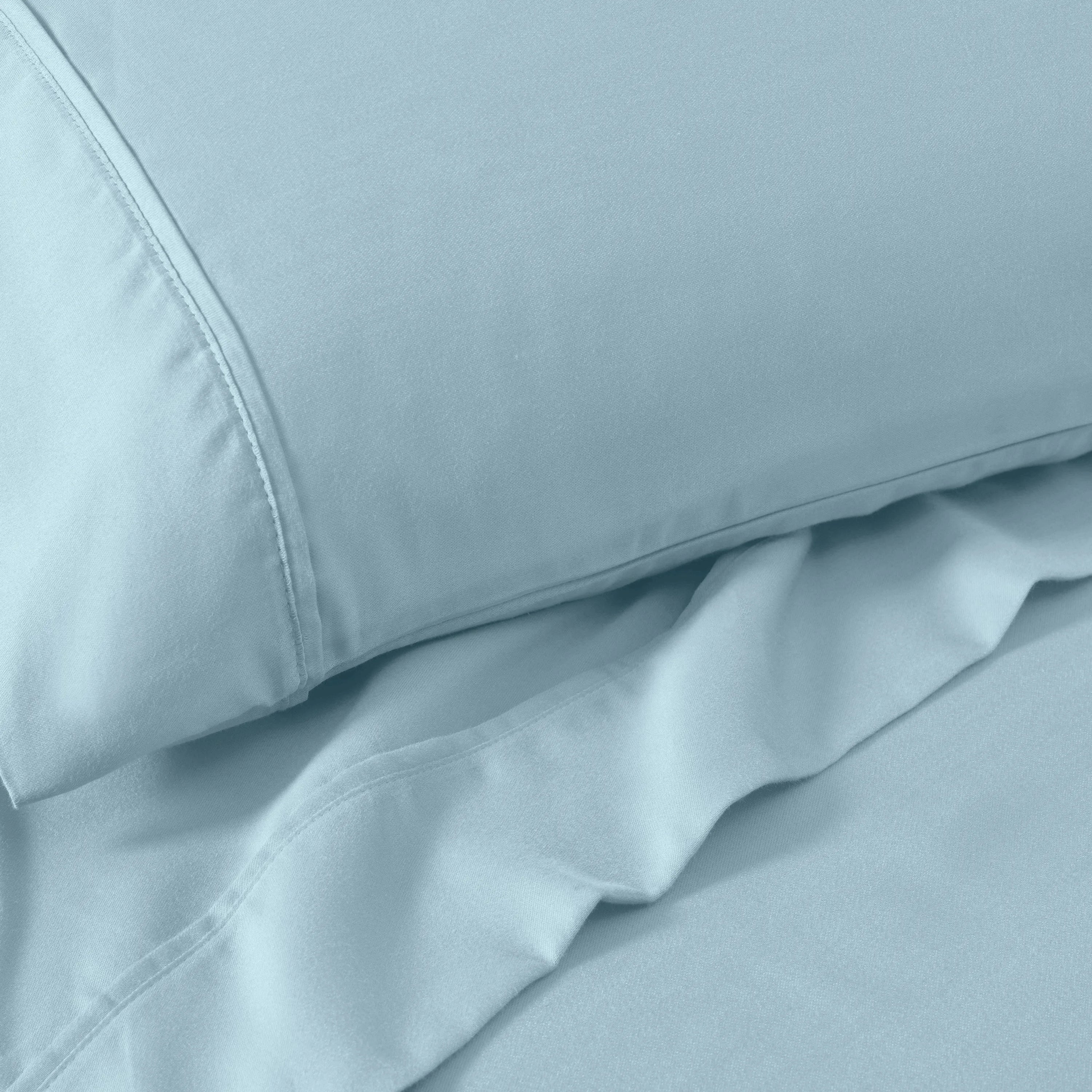 1200 Thread Count Cotton Microfiber Sheet Set Bnb Sheets Light Blue