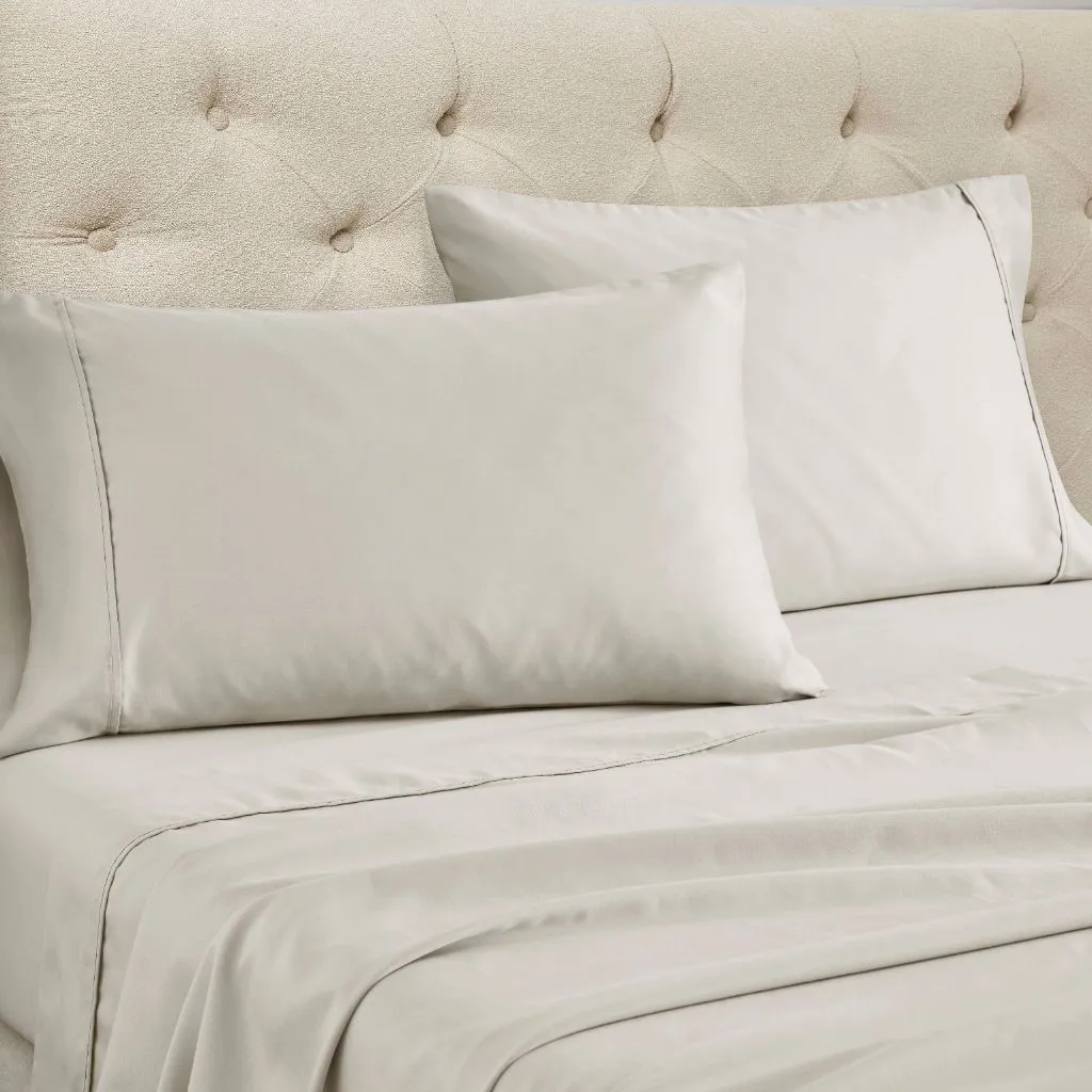 1500 Thread Count Cotton Blend Sheet Set Silver