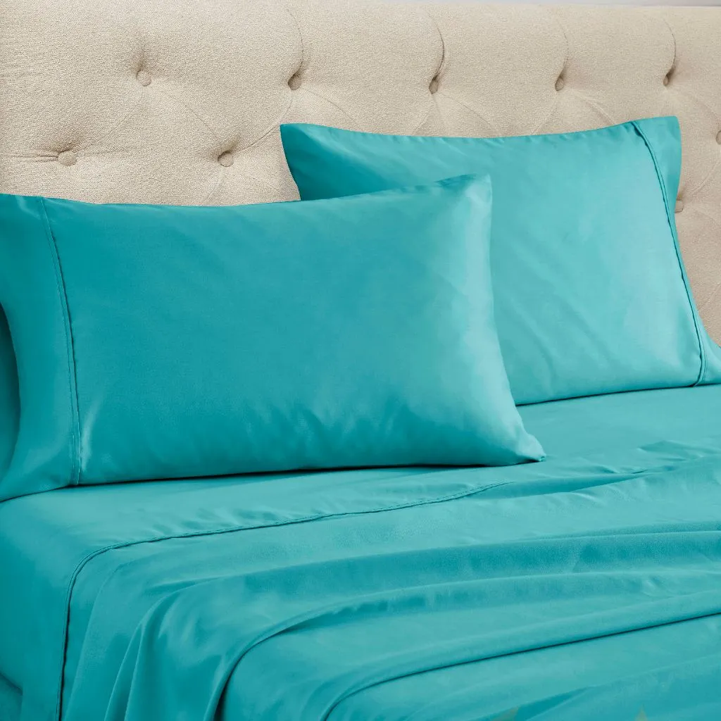 1500 Thread Count Cotton Blend Sheet Set Teal