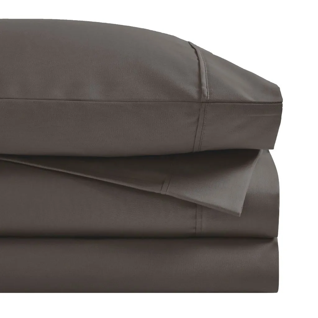 1500 Thread Count Cotton Blend Sheets Pillowcases Charcoal