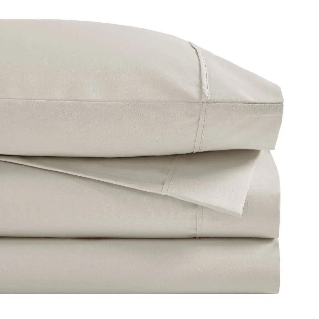 1500 Thread Count Cotton Blend Sheets Pillowcases Silver