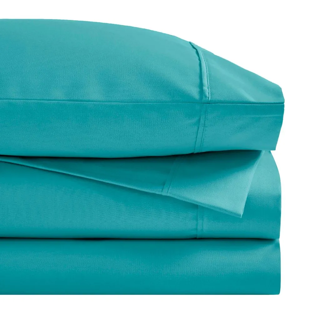 1500 Thread Count Cotton Blend Sheets Pillowcases Teal
