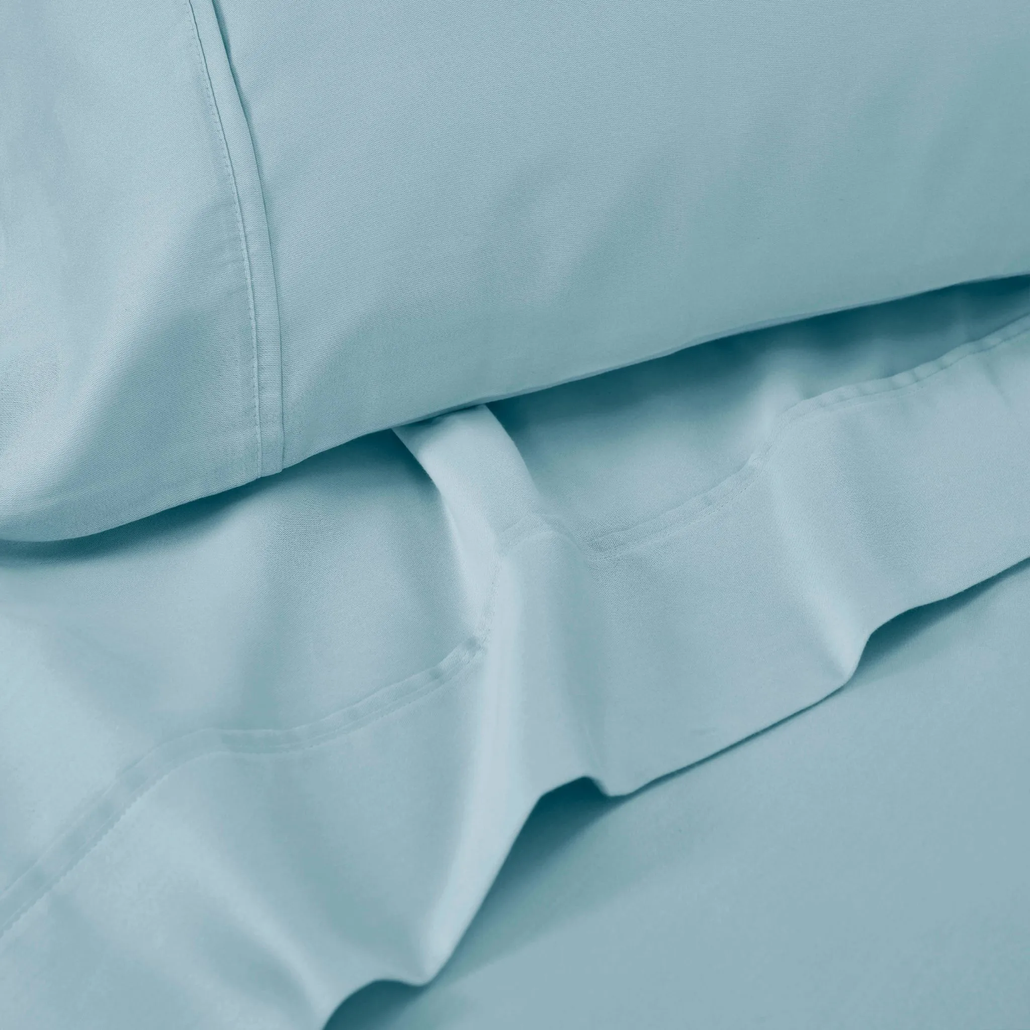 1500 Thread Count Cotton Microfiber Sheet Set Bnb Sheets Light Blue