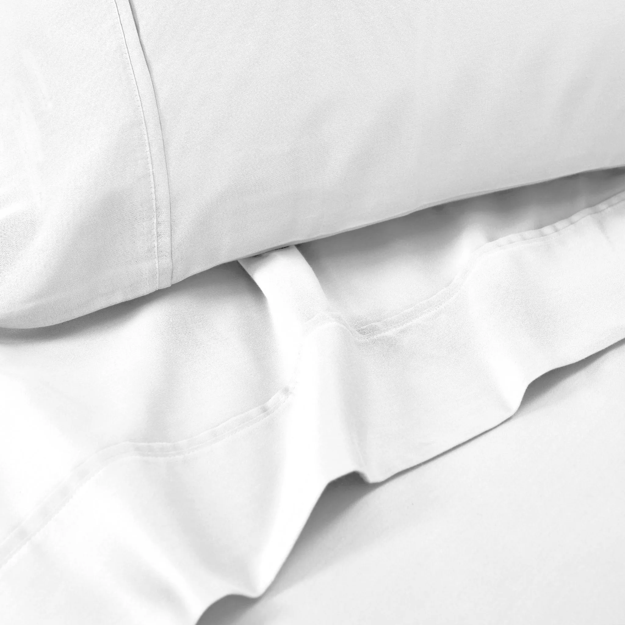 1500 Thread Count Cotton Microfiber Sheet Set Bnb Sheets White
