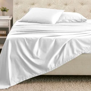 1500 Thread Count Cotton Microfiber Sheet Set White