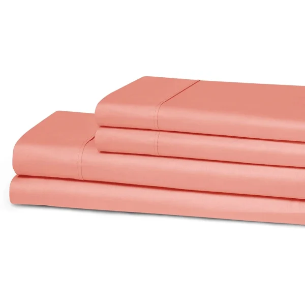 Coral Anti Microbial Bed Sheets Set 300 Threadcount Cotton
