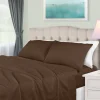 Luxurious 650 Thread Count Egyptian Cotton Bed Sheet Set Chocolate Brown