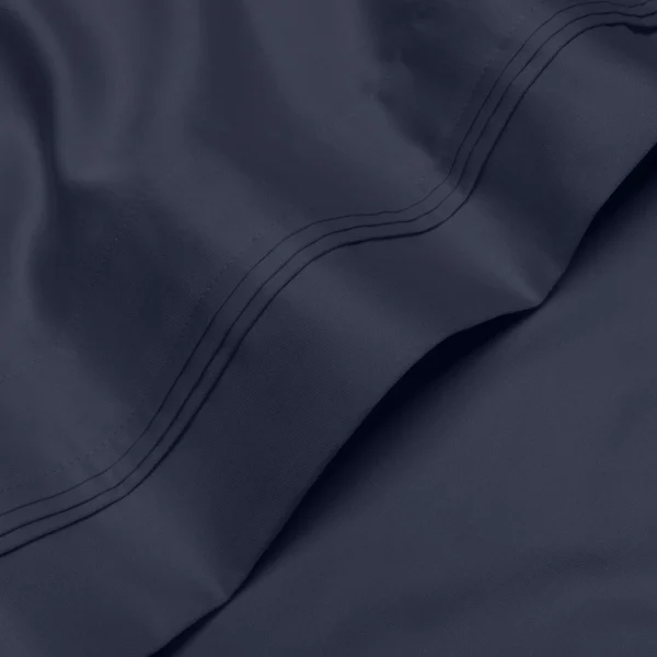 Luxurious Bed Sheets 1000 Thread Count Egyptian Cotton Navy Blue