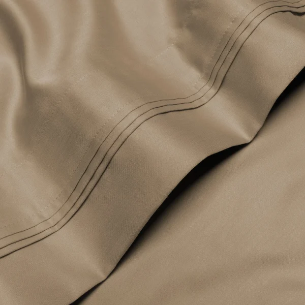 Luxurious Bed Sheets 1000 Thread Count Egyptian Cotton Taupe