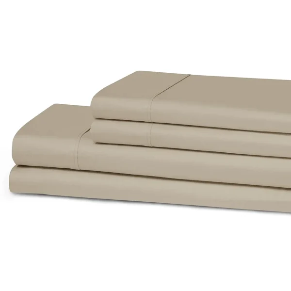 Tan Anti Microbial Bed Sheets Set 300 Threadcount Cotton