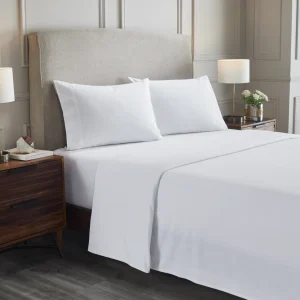 Flannel Bed Sheet Set Cotton Sheets Pillowcases White