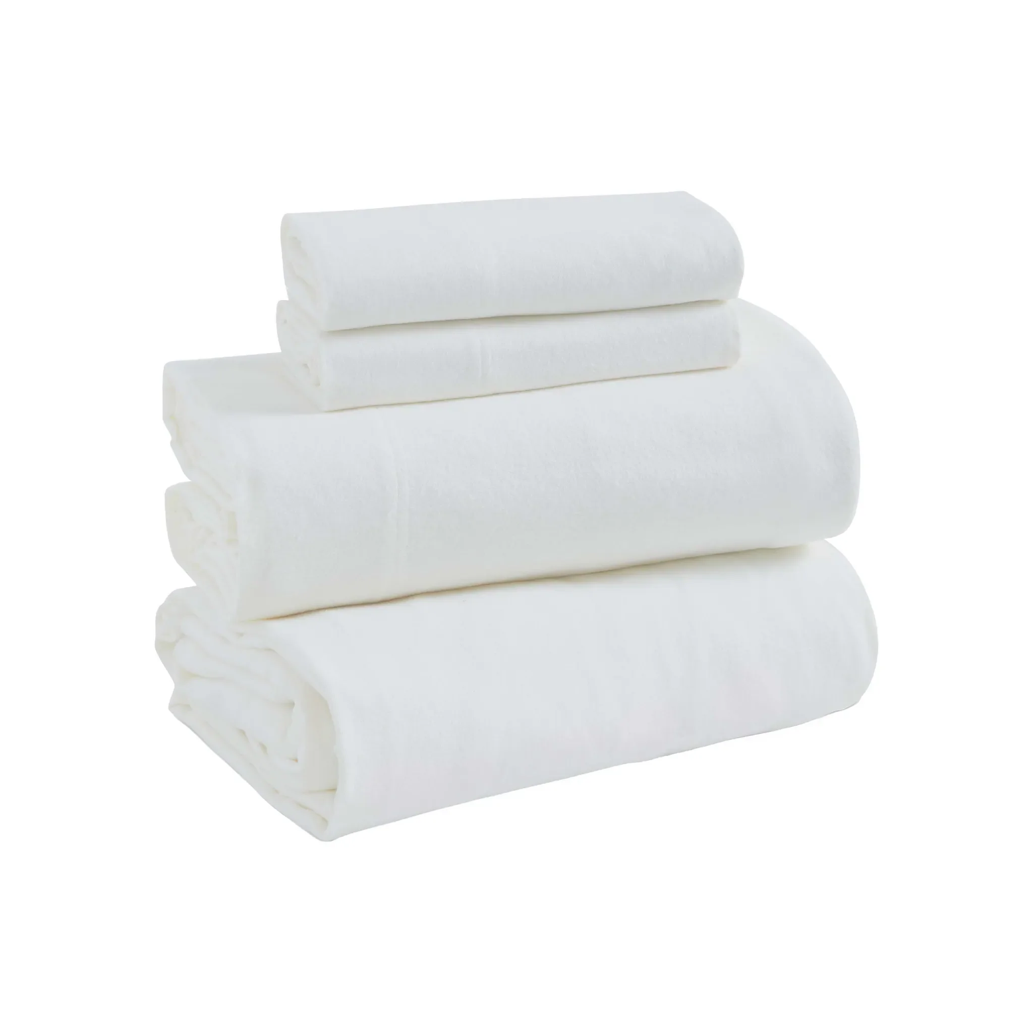 Flannel Bed Sheet Set Ivory