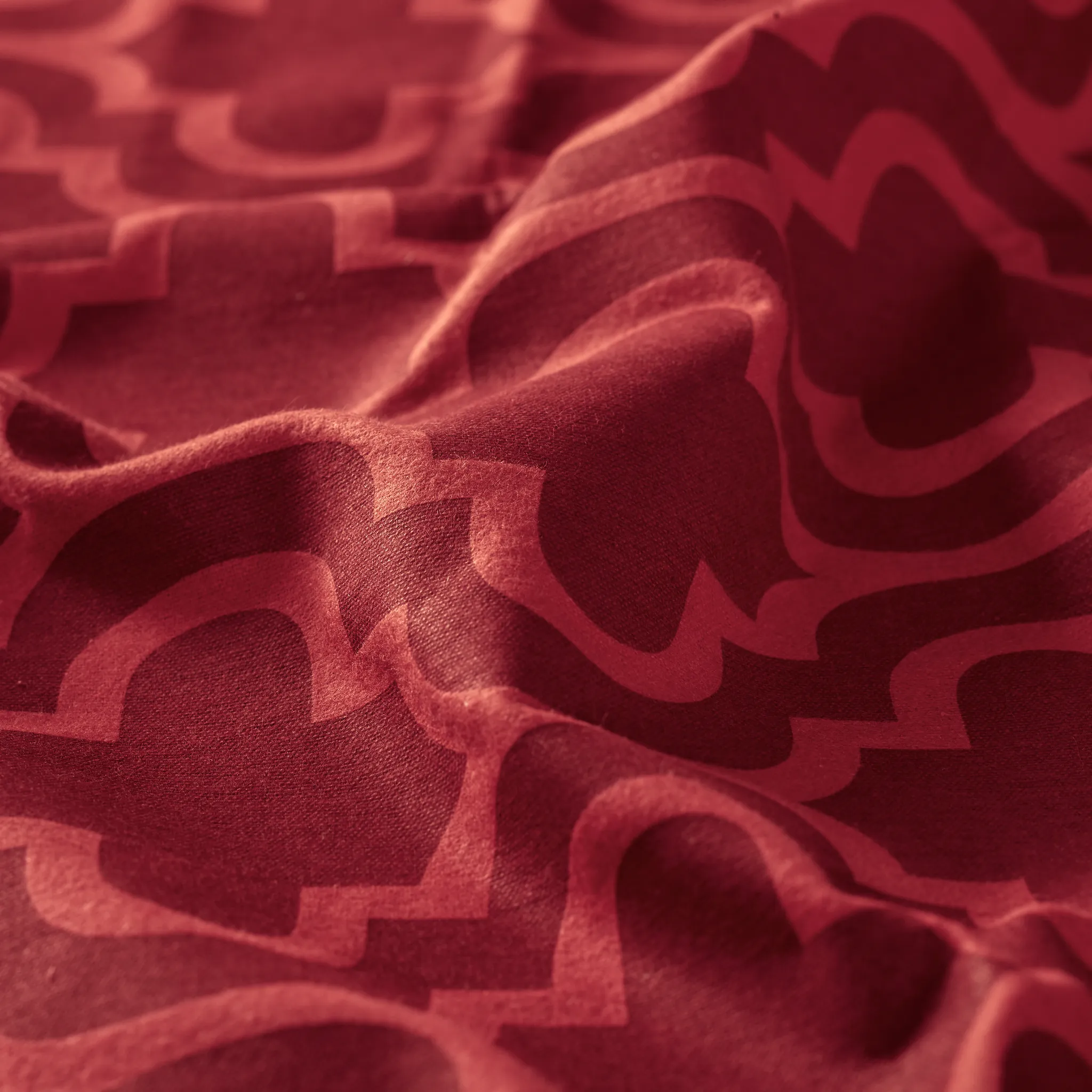 Trellis Flannel Bed Sheet Set Cotton Sheets Burgundy