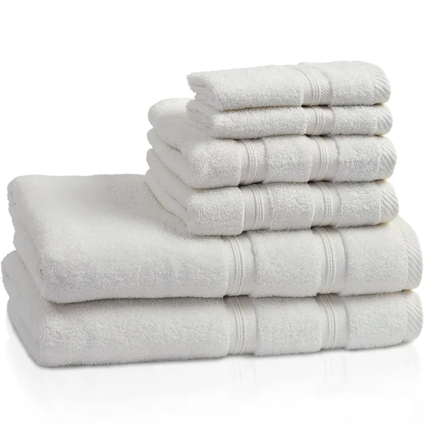 400 Gsm Cotton Towel Set Of 6 White