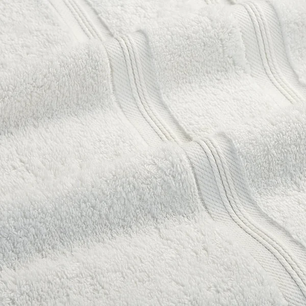 400 Gsm Cotton Zero Twist Towel Set Of 6 White