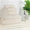 500 Gsm Cotton Towel Set Of 6 Quick Drying Bath Towels Ivory