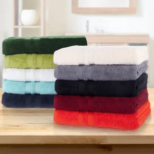 500 Gsm Cotton Towel Set Of 8 Soft Absorbent Hand Face Bath Towels