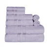500 Gsm Cotton Towel Set Of 8 Soft Absorbent Hand Face Bath Towels Wisteria