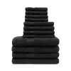 500 Gsm Egyptian Cotton Towel Set Of 12 Bath Towels Black
