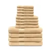 500 Gsm Egyptian Cotton Towel Set Of 12 Bath Towels Fawn