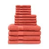 500 Gsm Egyptian Cotton Towel Set Of 12 Bath Towels Sandy Rose