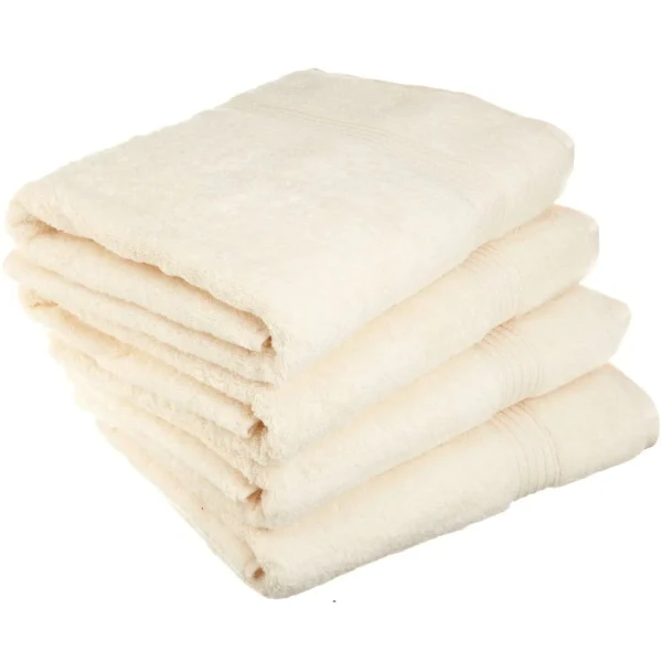 600 Gsm Egyptian Cotton Bath Towel Set Of 4 Ivory