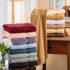 600 Gsm Egyptian Cotton Bath Towel Set Of 4 Medium Weight Body Towels