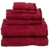 600 Gsm Egyptian Cotton Towel Set Of 6 Burgundy