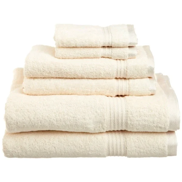 600 Gsm Egyptian Cotton Towel Set Of 6 Ivory
