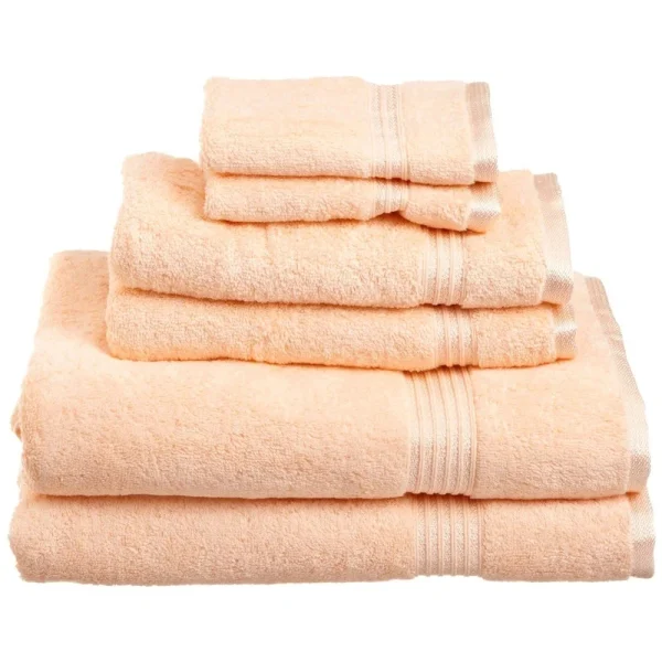 600 Gsm Egyptian Cotton Towel Set Of 6 Peach